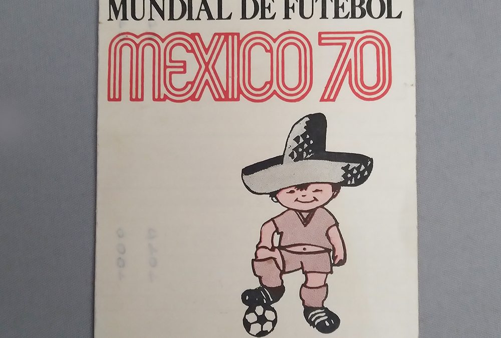 DI 32 – Cartela antiga de futebol da Copa do Mundo FIFA de 1970 no México