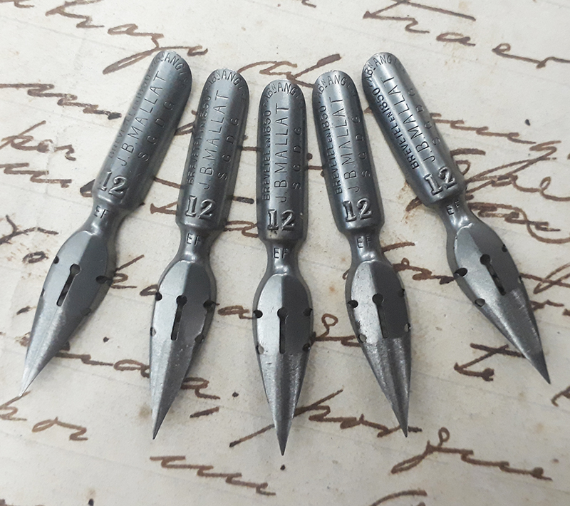 DI 116 – 5 penas para caneta número 12 antigas nunca usadas