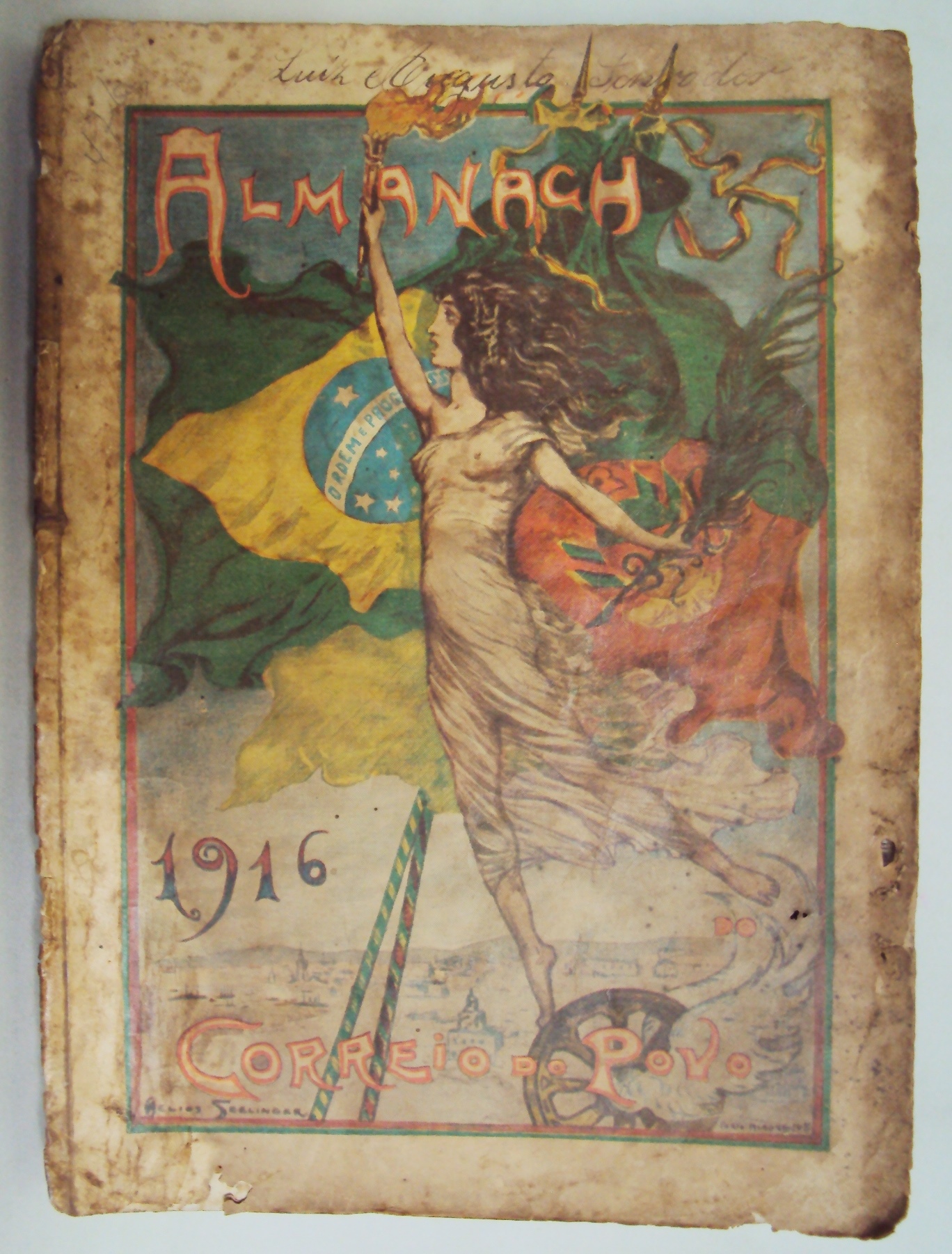 DI 36 – Almanaque Correio do Povo 1916 Art Nouveau primeira edição de Porto Alegre