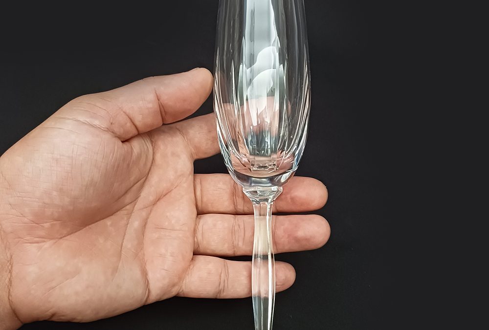 CR 130 – Taça flute de espumante ou Champanhe em cristal Strauss lapidado à mão