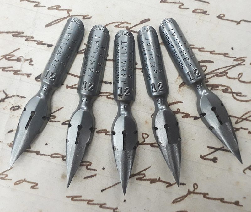 DI 116 – 5 penas para caneta número 12 antigas nunca usadas
