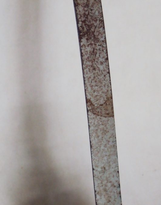 DI 367 – Fôrma ou modelador de sapato antigo em metal flexível com decoração