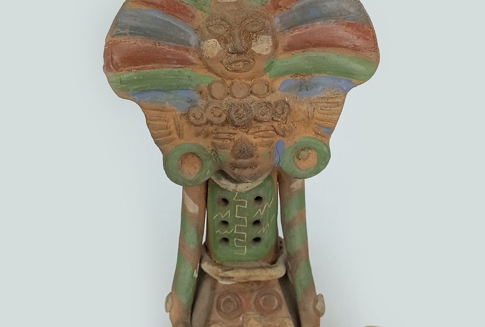 LO 17 – Flauta em cerâmica – escultura de inspiração Inca ou pré-colombiana
