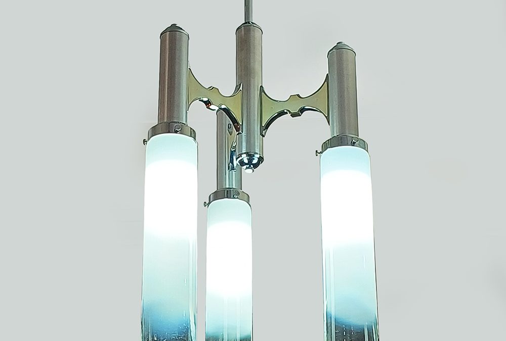 LU 01 – Lustre antigo anos 60 Space Age estilo Torpedo de Carlo Nason